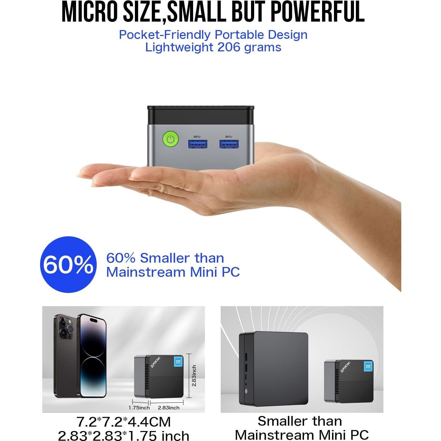 Mini PC GMKtec G5 Intel N97 12GB RAM 512GB SSD 4K
