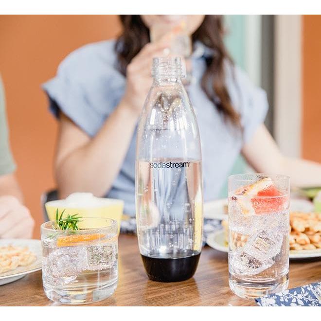 Botellas de Carbonatación SodaStream 1L - Paquete de 2 - Negro