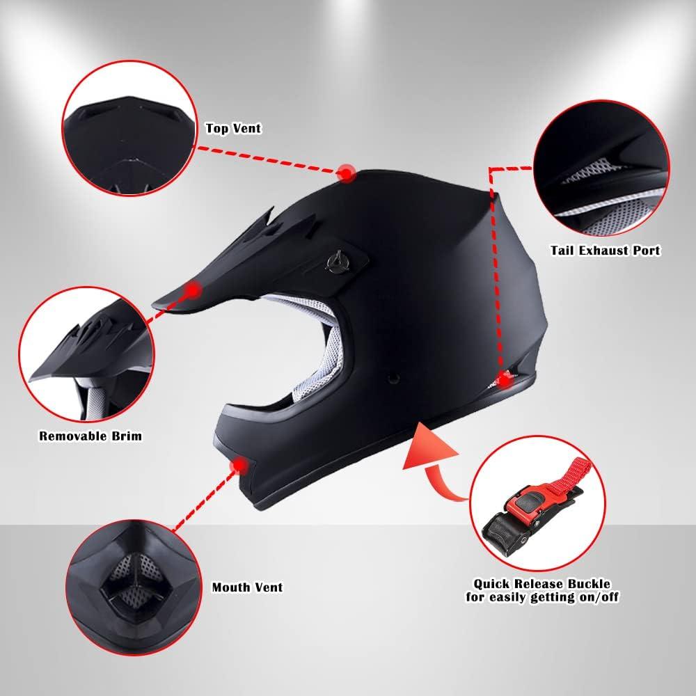 Casco Motocross Kids Power Gear Hboy-K Negro Mate 1.40 kg