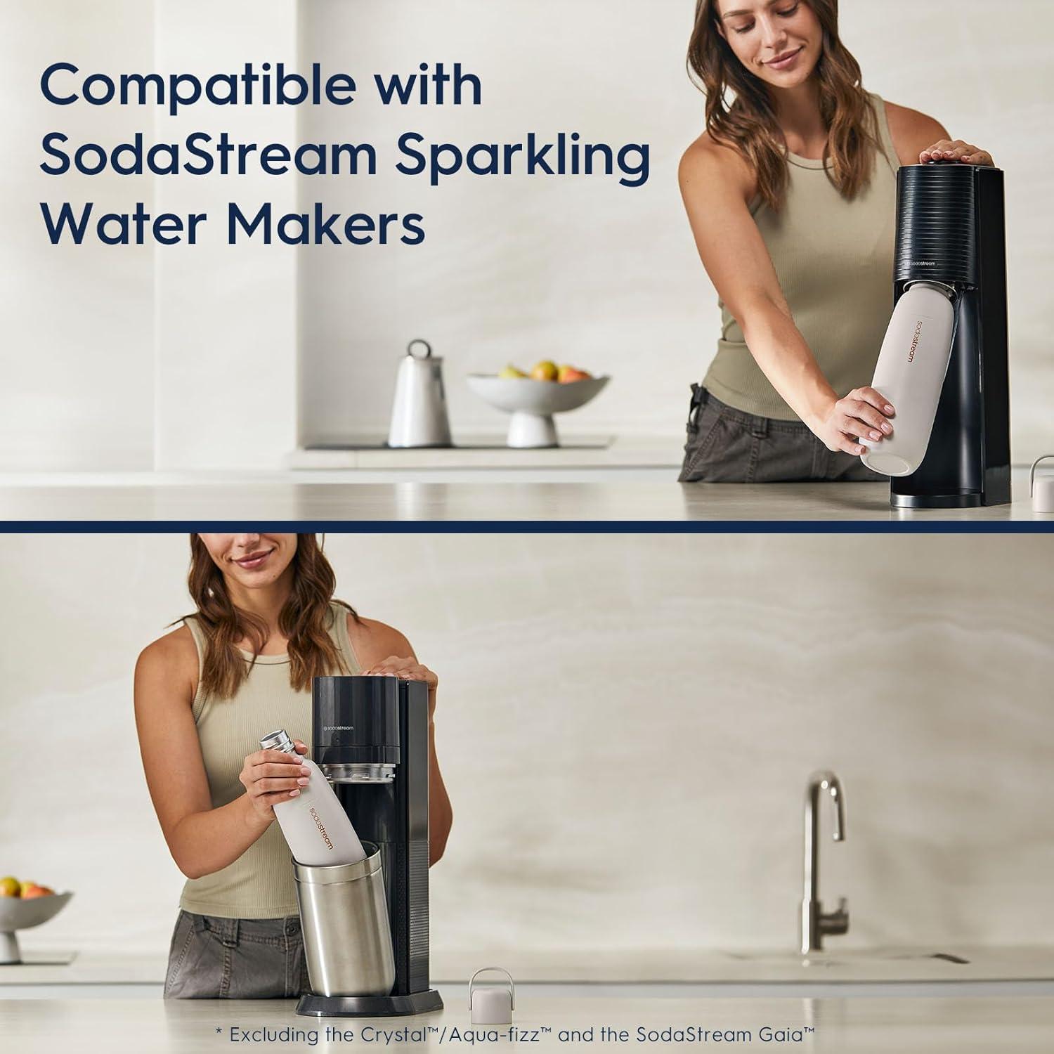 Botella SodaStream Fizz & Go Acero Inoxidable 0.9L Arena