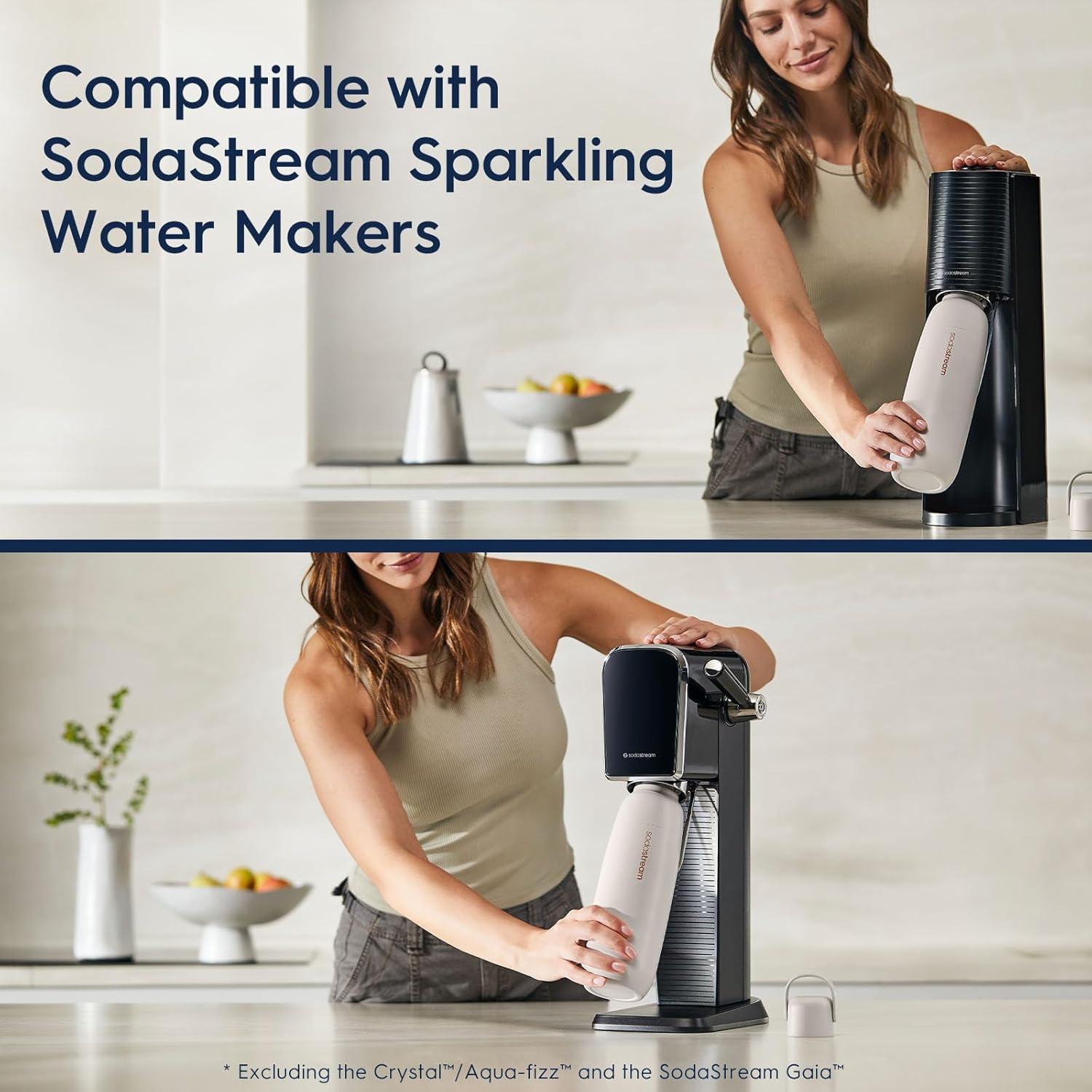 Botella SodaStream Fizz & Go Acero Inoxidable 0.9L Arena