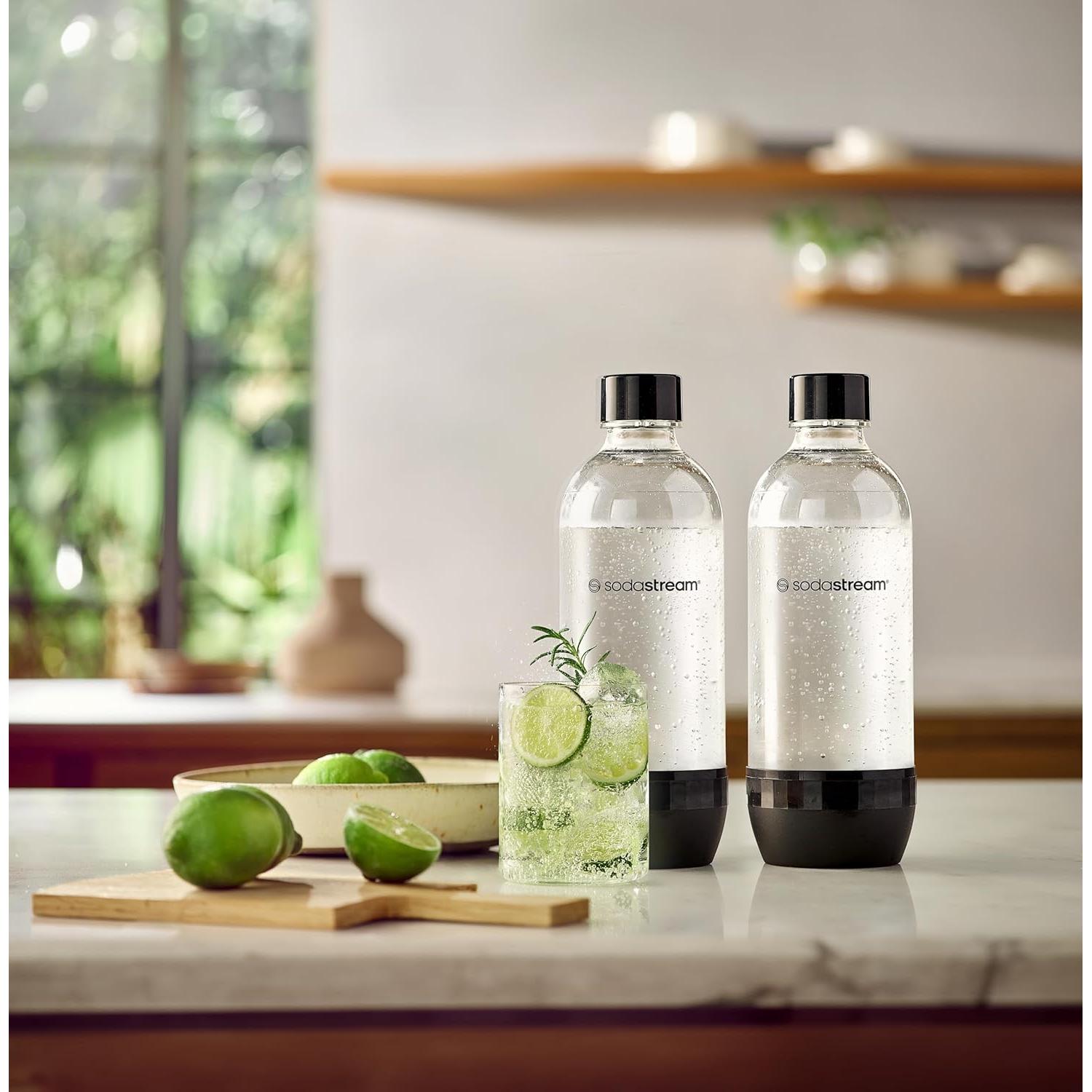 Botellas de Carbonatación SodaStream 1L A Prueba de Lavavajillas - 2 Unidades