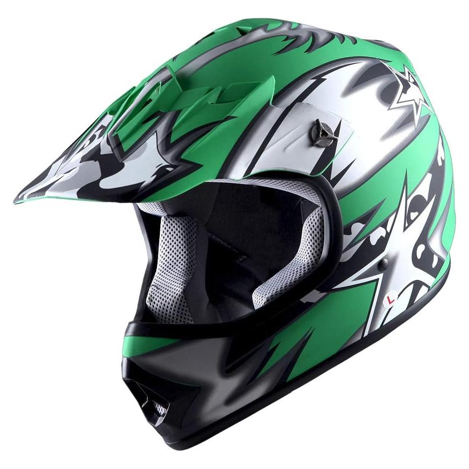 Casco Motocross Kids Power Gear HBOY-K Verde Mate