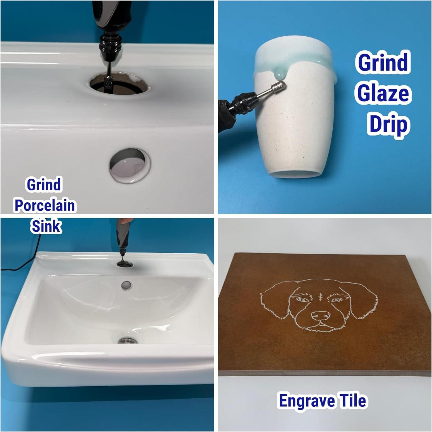 20 Puntas de Amolado de Diamante Sworker 46-grano 3mm