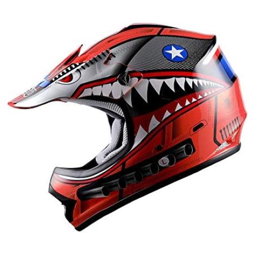 Casco Motocross Power Gear HBOY Shark Rojo Medio