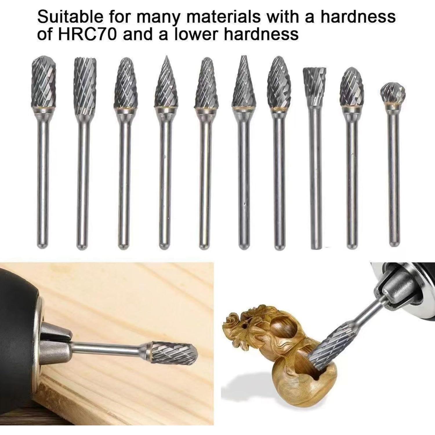 Juego de 10 Brocas de Carburo de Tungsteno Orialvenka 3.18 mm