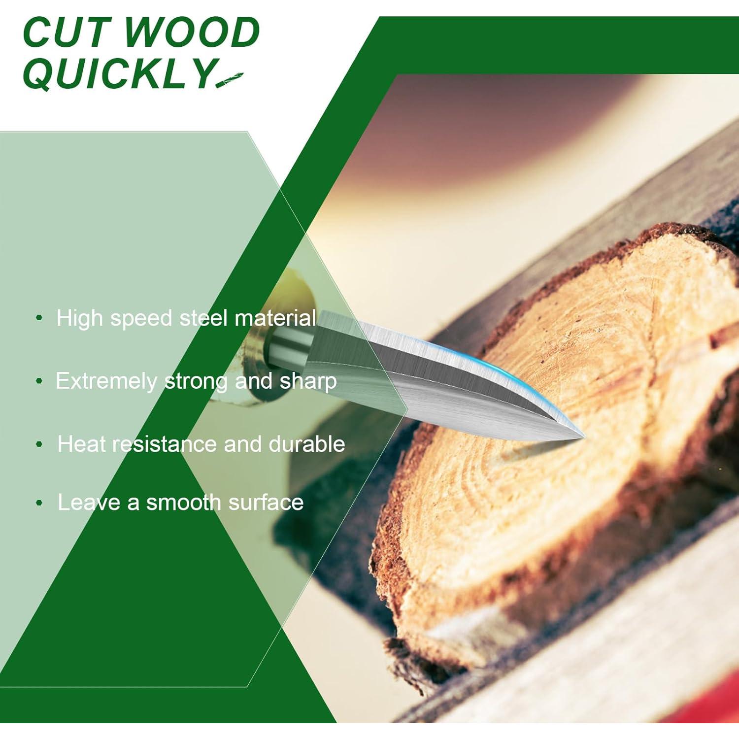 Juego de 6 Puntas de Tallado en Madera FFyeiiy 3mm HSS