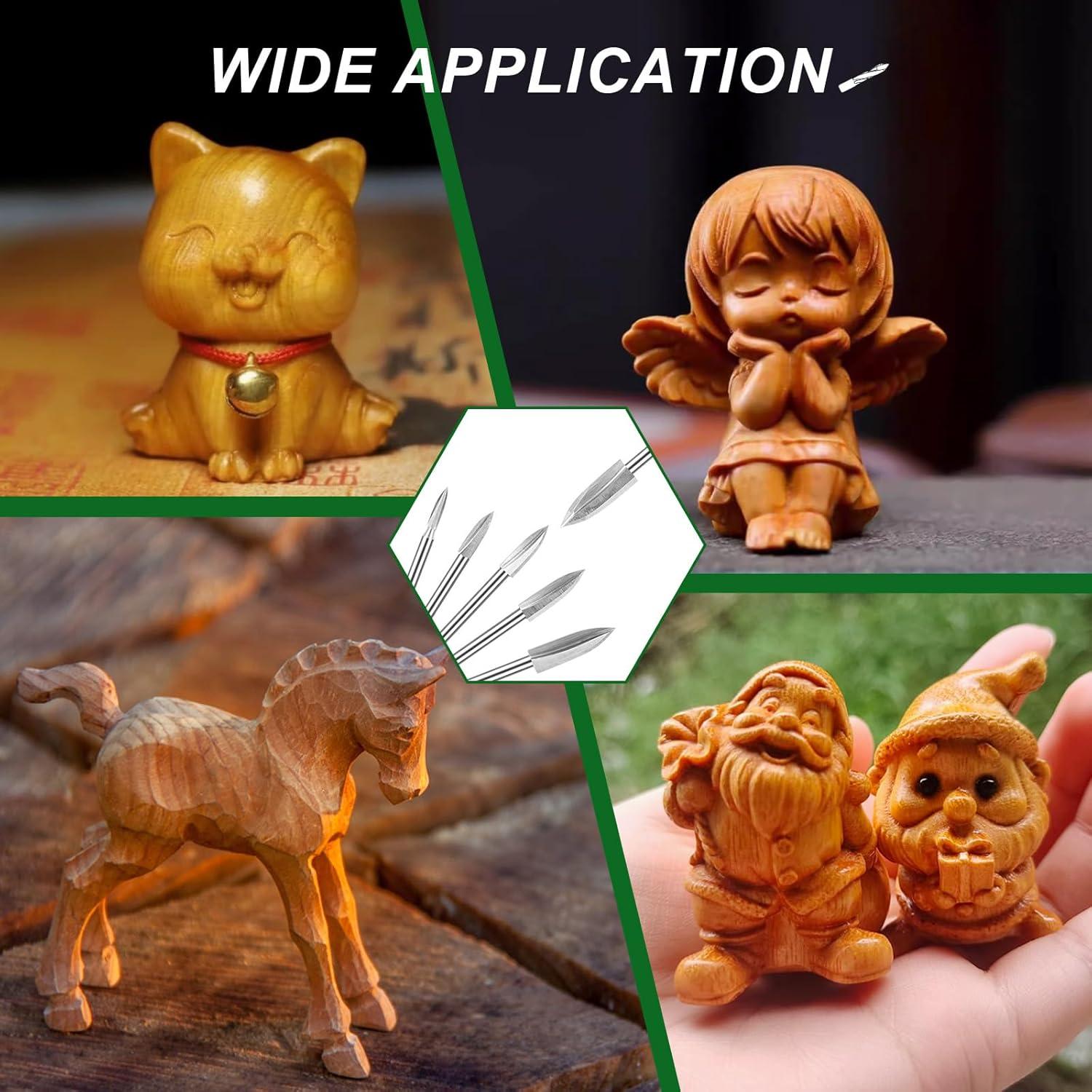 Juego de 6 Puntas de Tallado en Madera FFyeiiy 3mm HSS