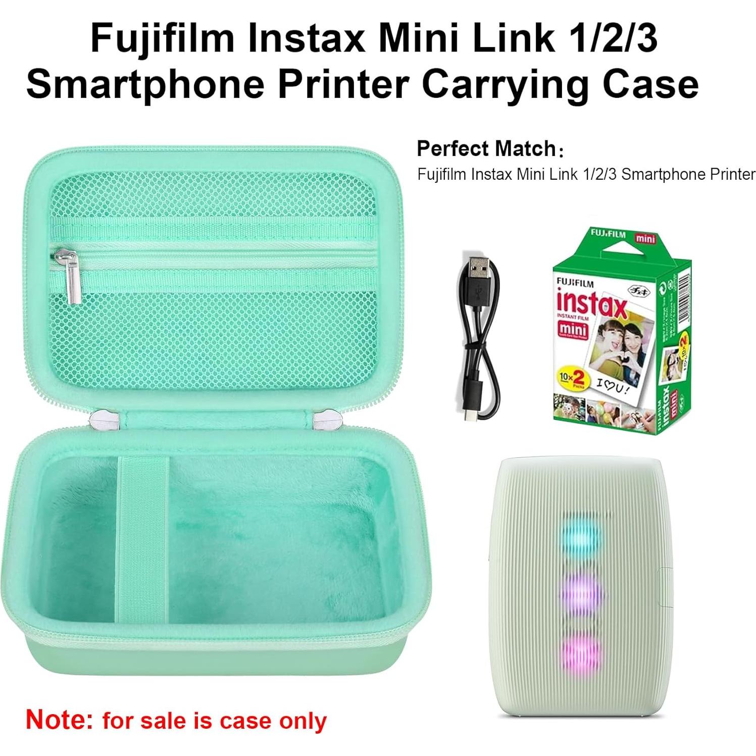Funda de Transporte Elonbo para Impresora Fujifilm Instax Mini Link 1/2/3 - Verde