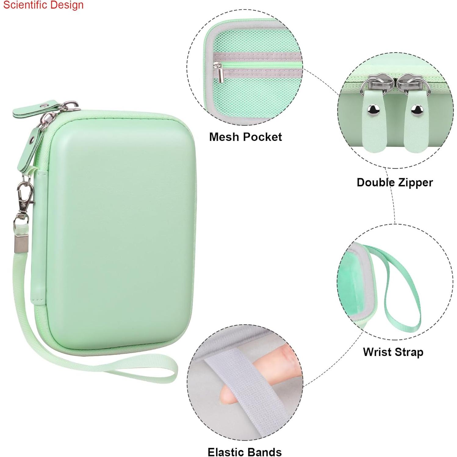 Funda de Transporte Elonbo para Impresora Fujifilm Instax Mini Link 1/2/3 - Verde