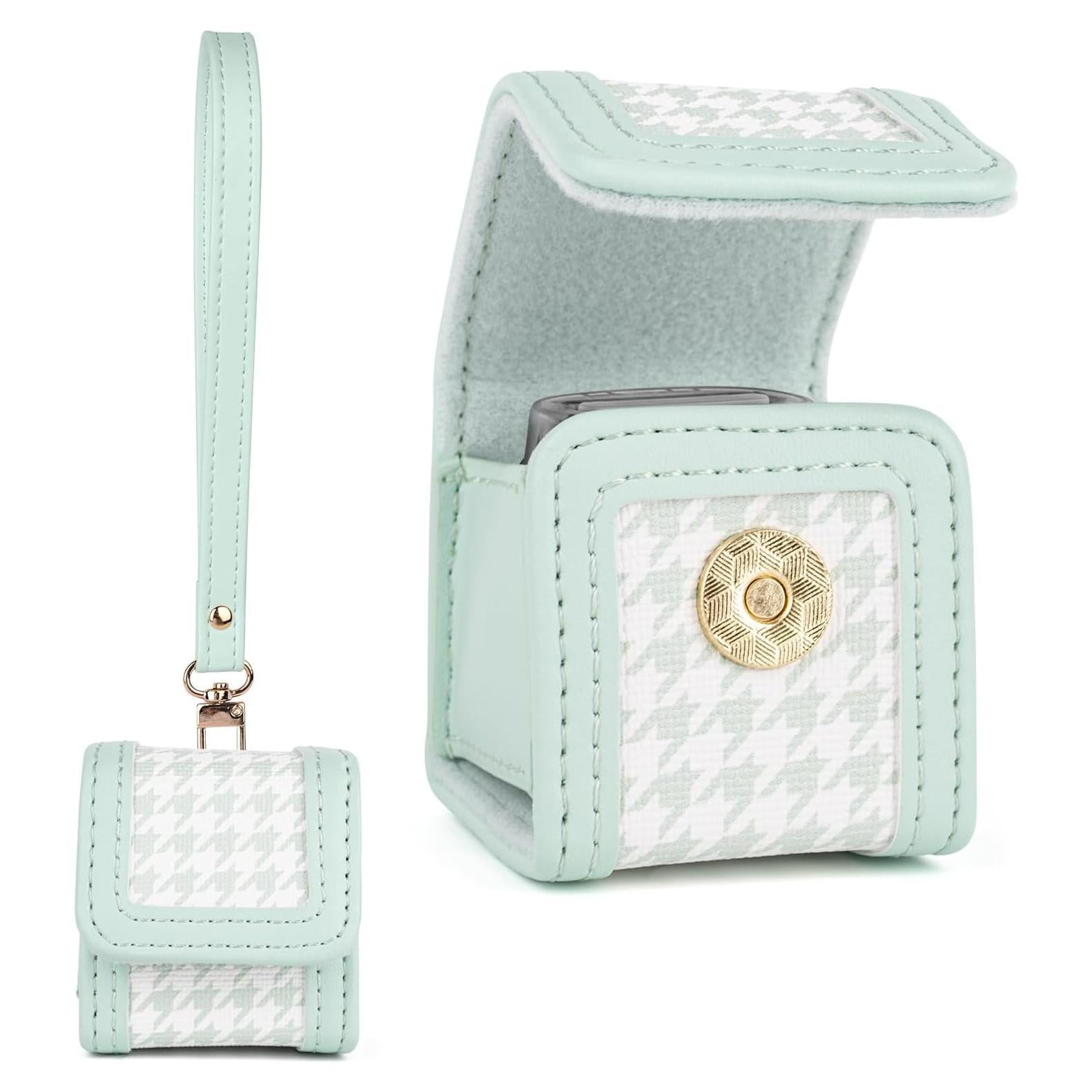 Estuche de Almacenamiento HIYQIN para Fujifilm Instax PAL - Cuadrícula Verde