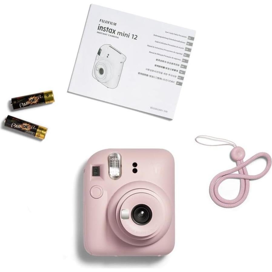 Fujifilm Instax Mini 12 Instant Camera (Blossom Pink) (Renewed)