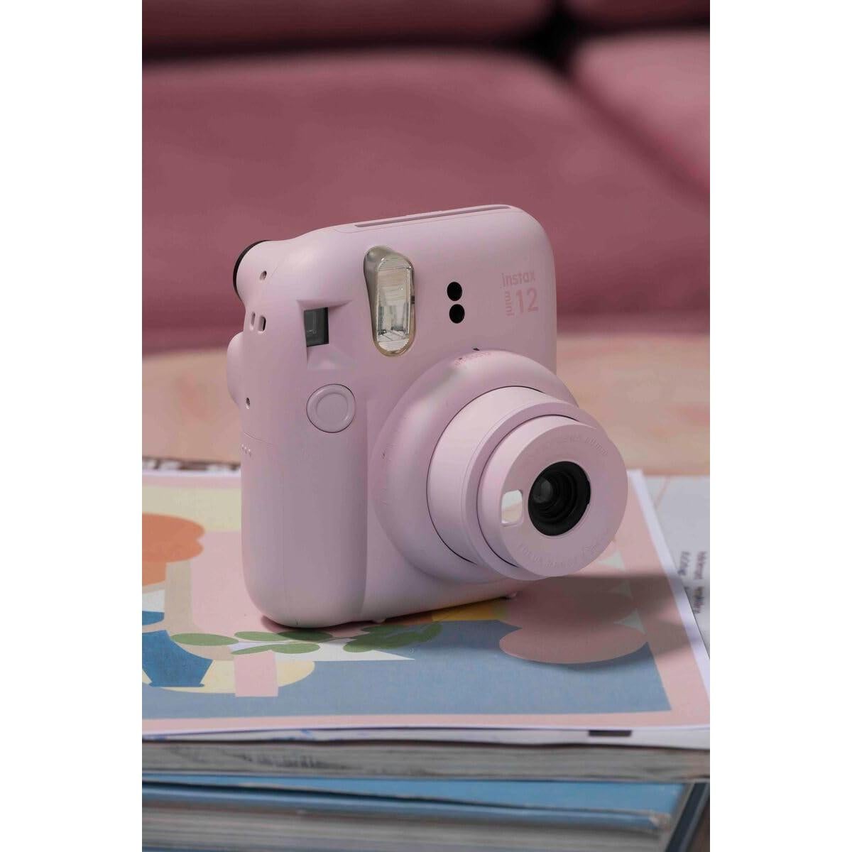 Fujifilm Instax Mini 12 Instant Camera (Blossom Pink) (Renewed)