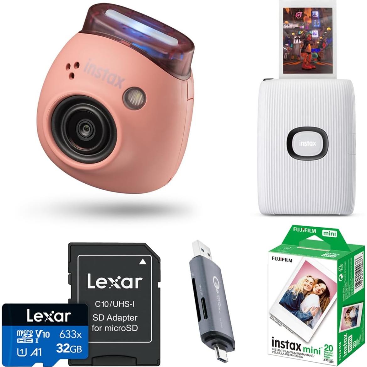 Cámara Digital Fujifilm Instax Pal Azul Lavanda + Kit Accesorios