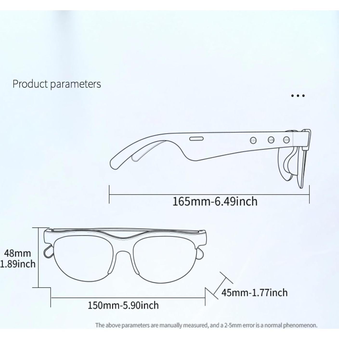 Hearview Smart Glasses for Deaf AI Intelligent Translation Glasses Wireless Bluetooth Glasses with Microphone Earphone Glasses Sports Sunglasses(Translation Glasses)