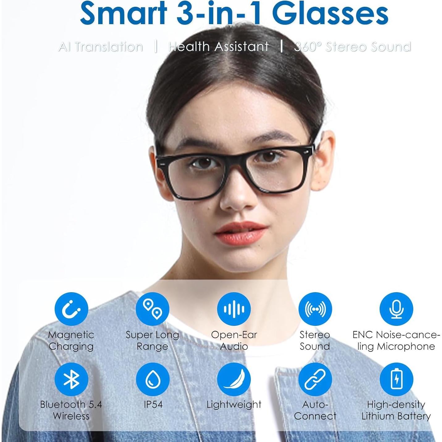 Gafas Inteligentes GetD GD07 con Bluetooth y Traducción AI