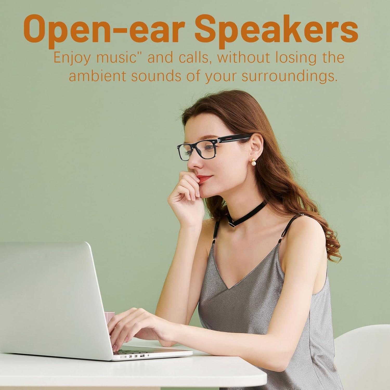 Gafas Inteligentes Bluetooth QJF-E13 C Anti Luz Azul Unisex