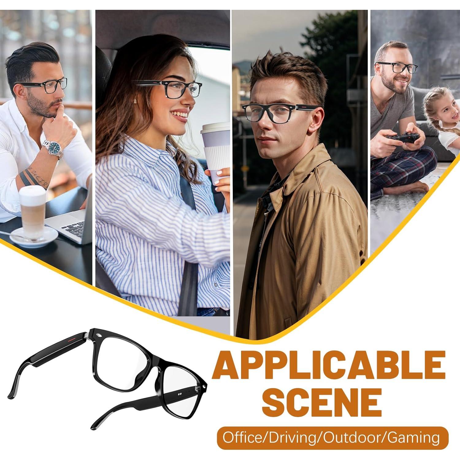 Gafas Inteligentes Bluetooth QJF-E13 C Anti Luz Azul Unisex