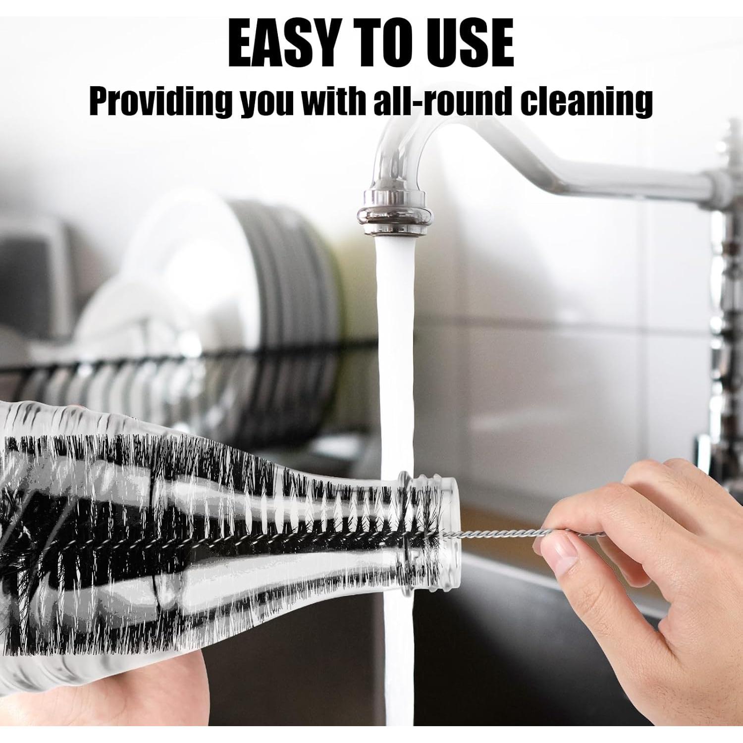 Cepillo de Limpieza para Botellas BOXOB 34cm Suave Antirayaduras