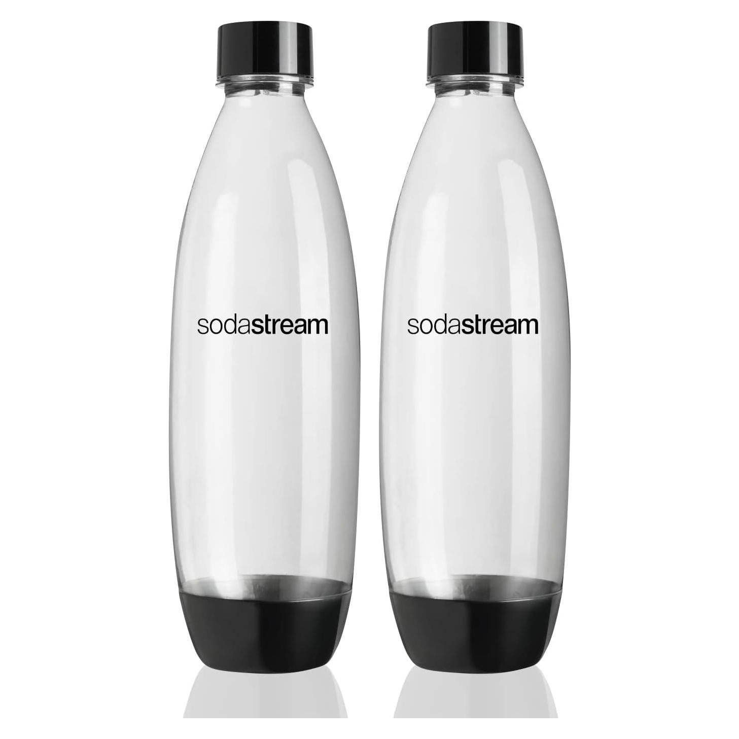 Paquete Doble Botellas Reutilizables SodaStream 1L Negro
