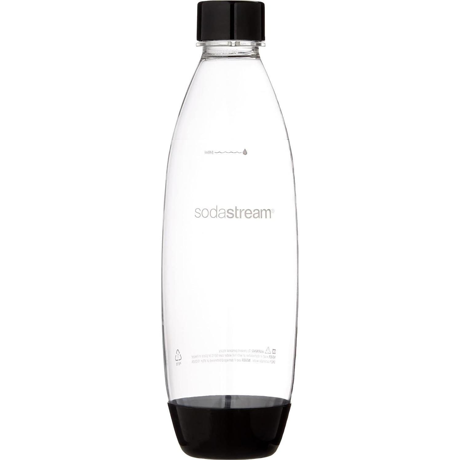 Paquete Doble Botellas Reutilizables SodaStream 1L Negro