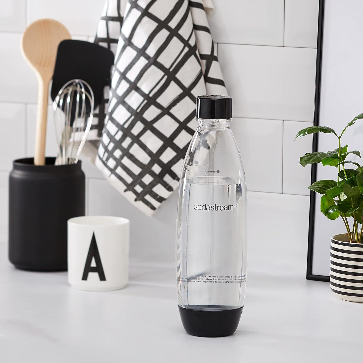 Paquete Doble Botellas Reutilizables SodaStream 1L Negro