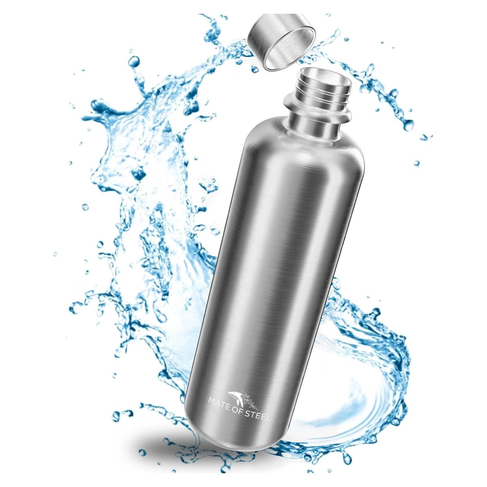 Botella de Acero Inoxidable MATE OF STEEL 1L a Prueba de Fugas