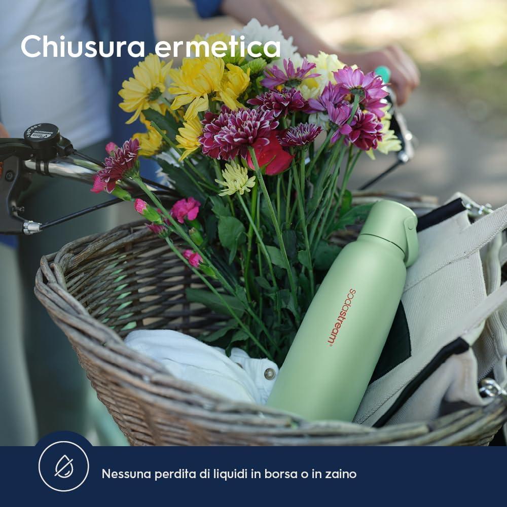 Botella de Metal SodaStream Fizz&go Cool 0.9L Aislada Doble Pared