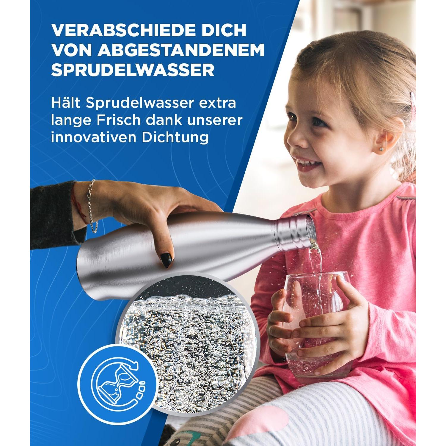 Botella de Acero Inoxidable MATE OF STEEL 887ml a Prueba de Fugas