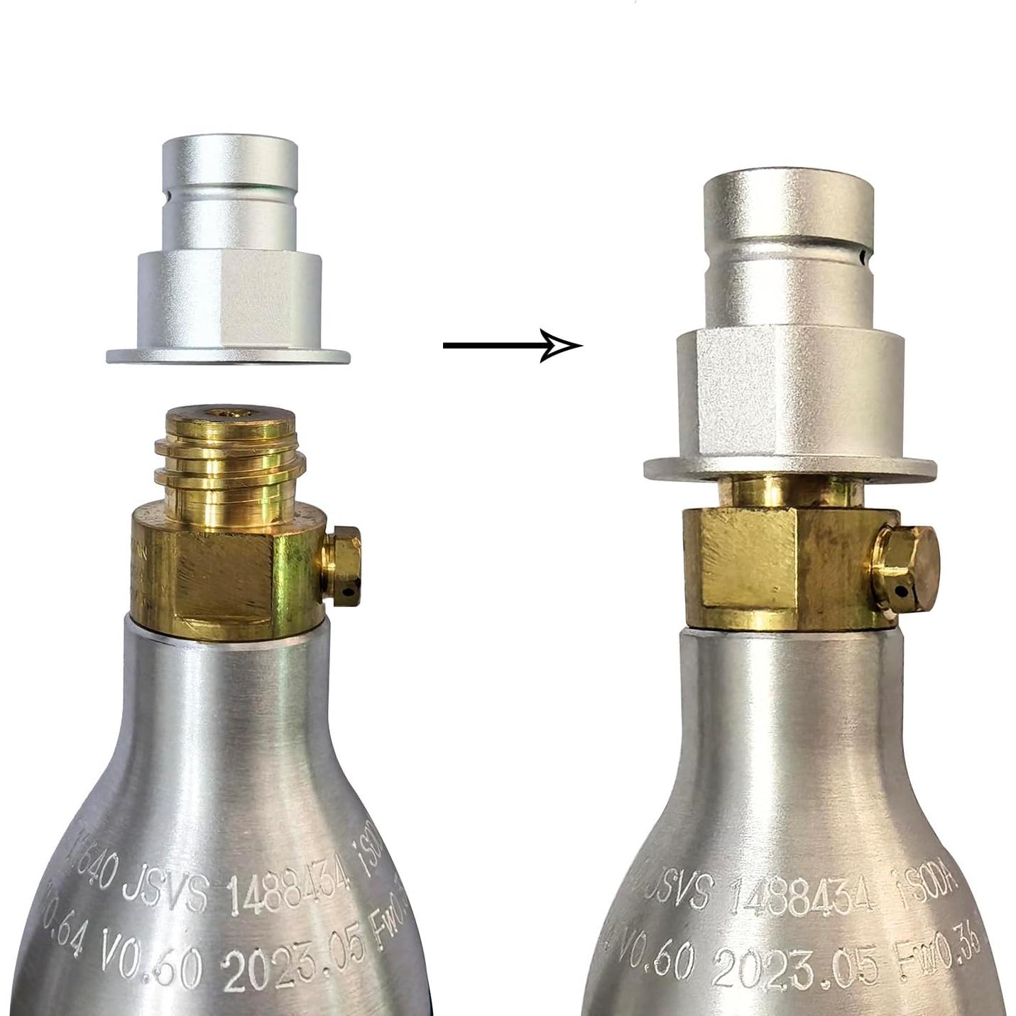 Adaptador de Conexión Rápida CO2 para Máquina de Agua Seltz Terra DUO ART