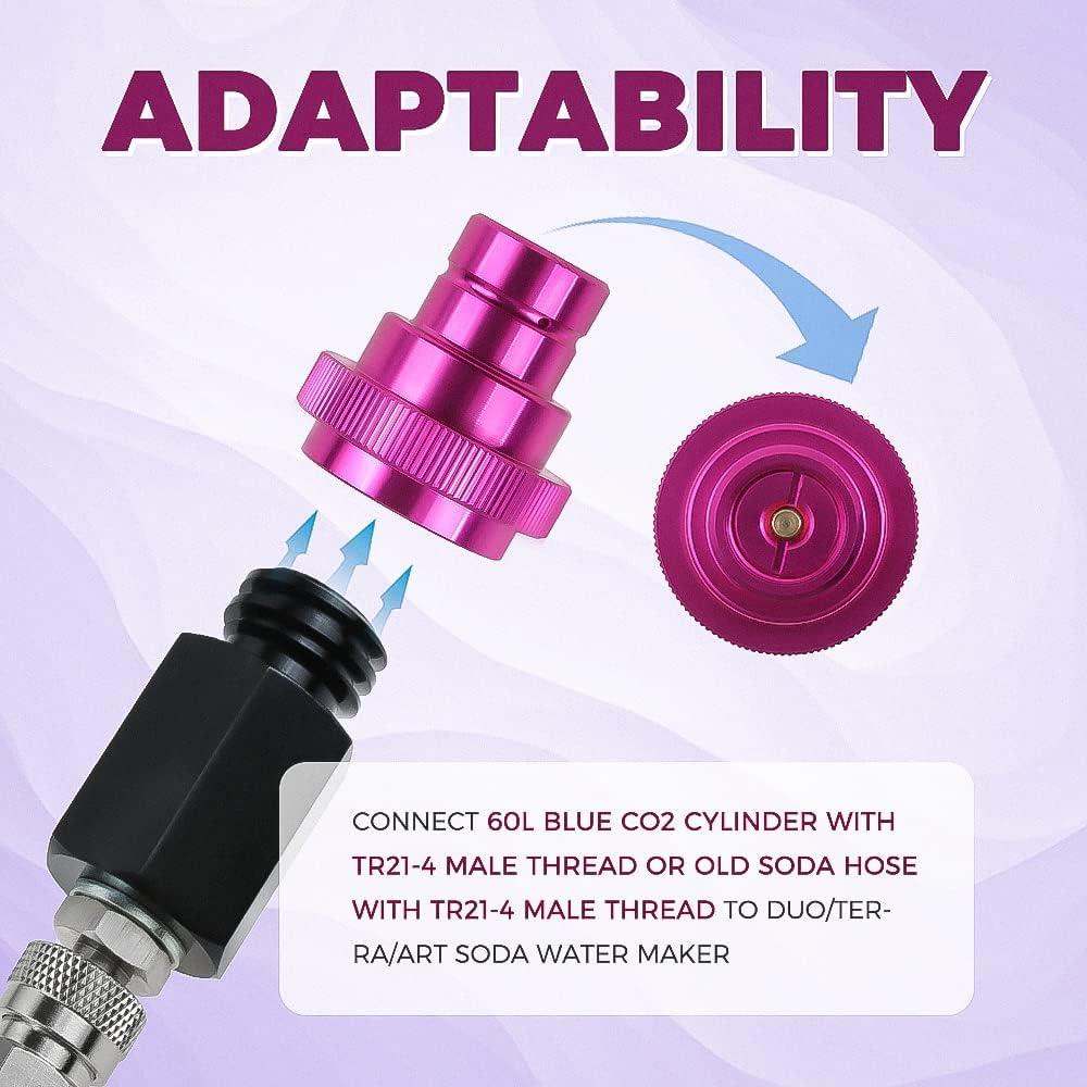 Adaptador Rápido de CO2 Morado para Soda Stream DUO/Terra/Art