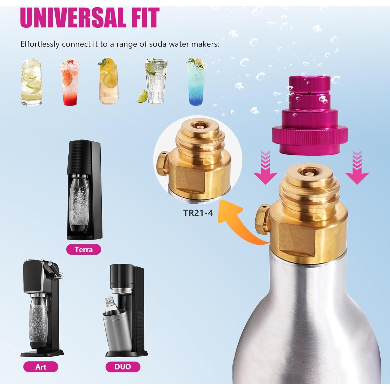 Adaptador Rápido CO2 HMKUGO para Cilindro 60L TR21-4