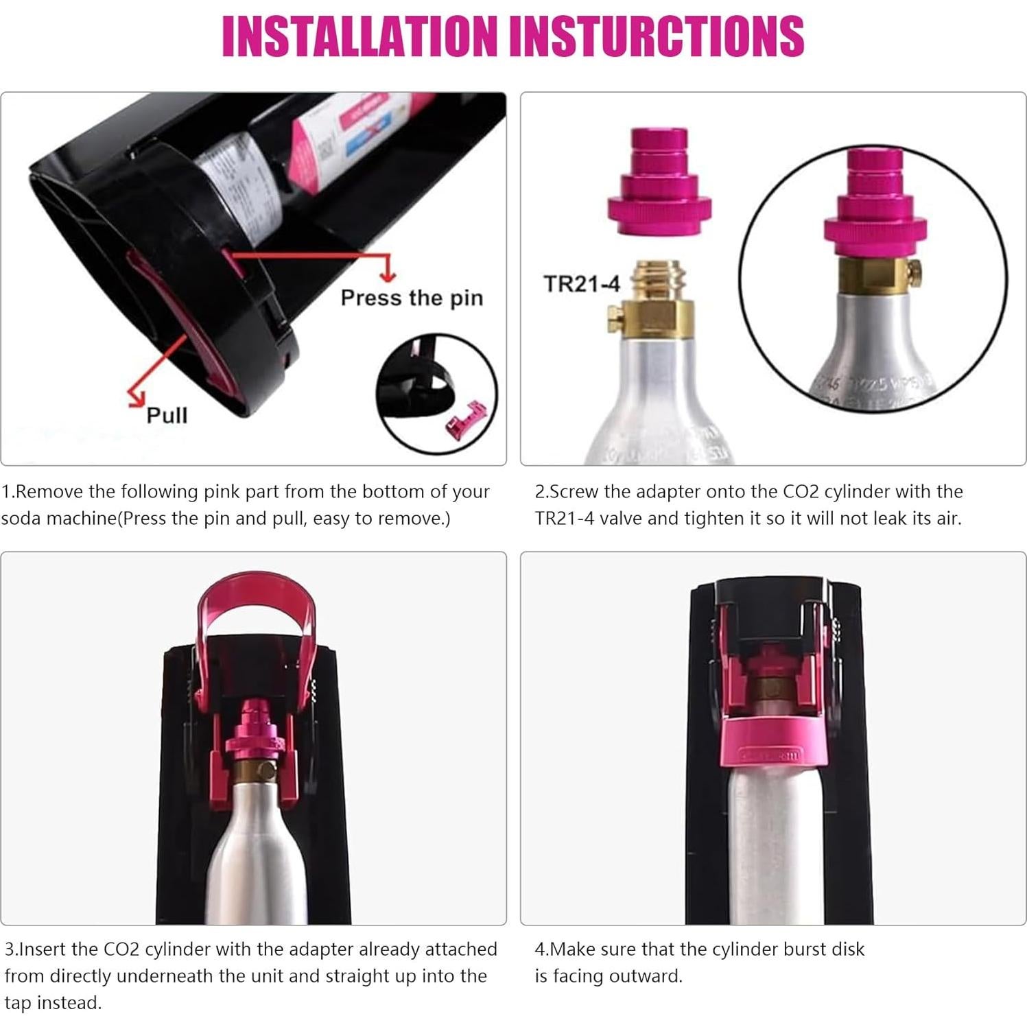 Adaptador Rápido CO2 HMKUGO para Cilindro 60L TR21-4