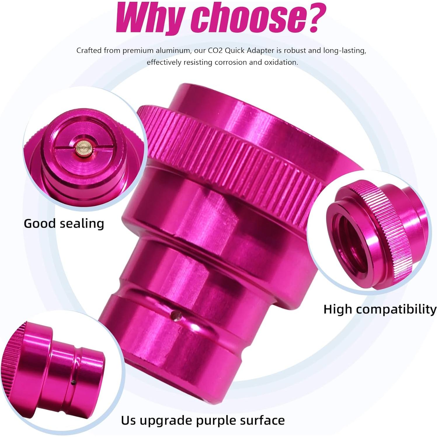 Adaptador Rápido CO2 HMKUGO para Cilindro 60L TR21-4