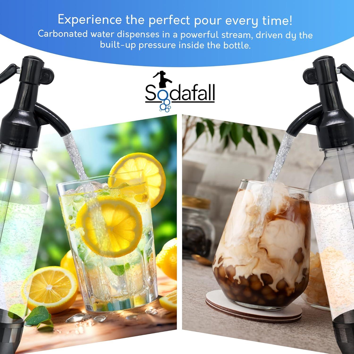 Dispensador de Soda Sodafall Fizz Saver Sifón Negro