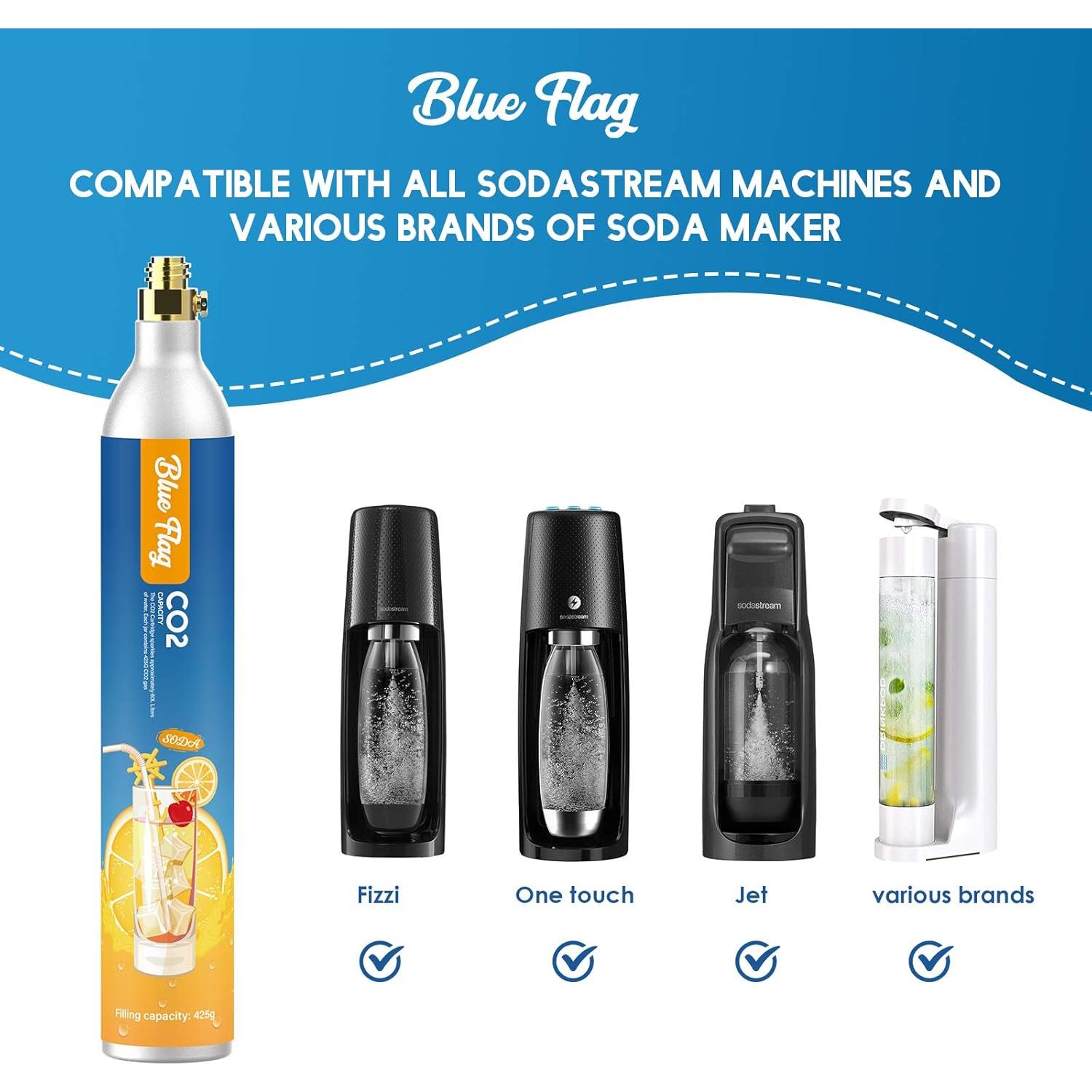 Carbonatador de CO2 60L Blue Flag Compatible SodaStream