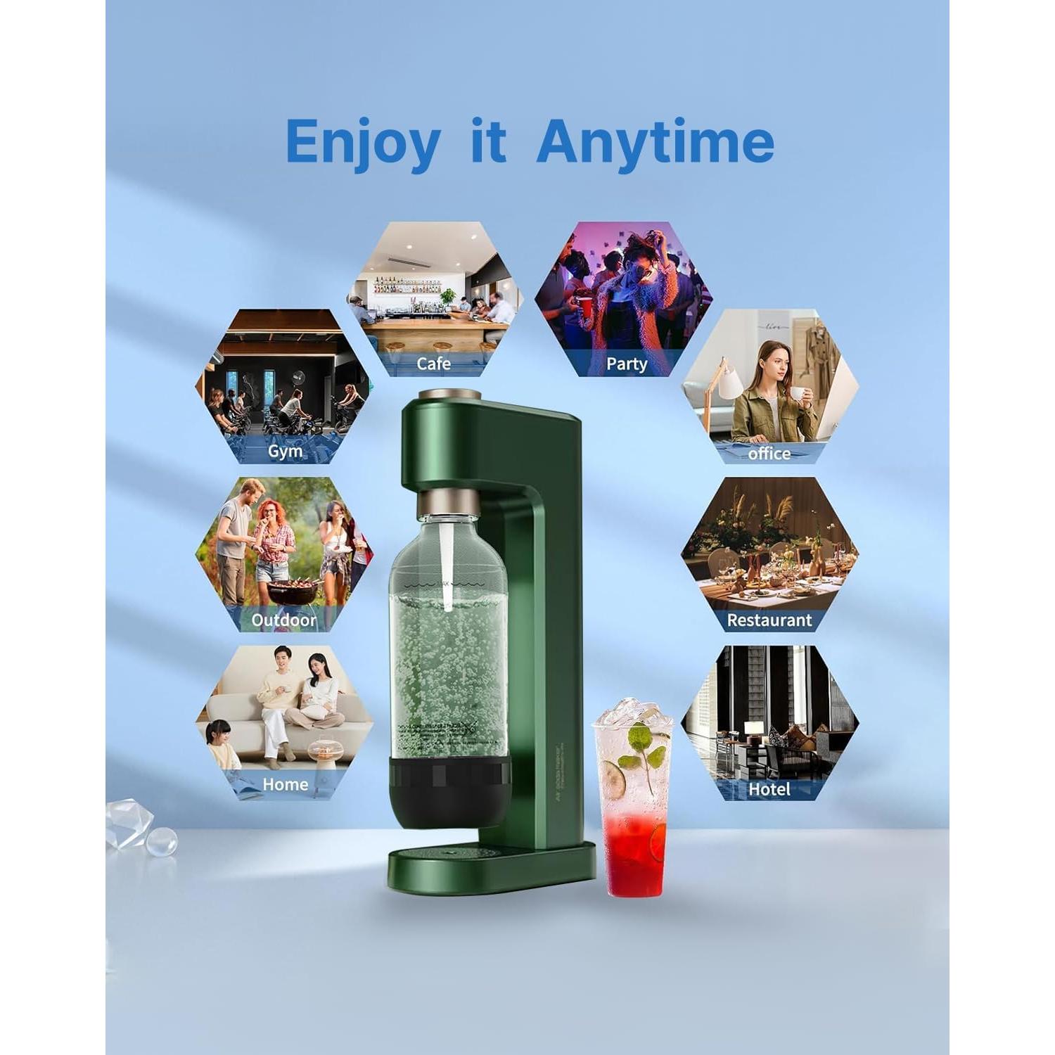 Botellas Reutilizables de Carbonatación OiDiPi 1L - Paquete de 2