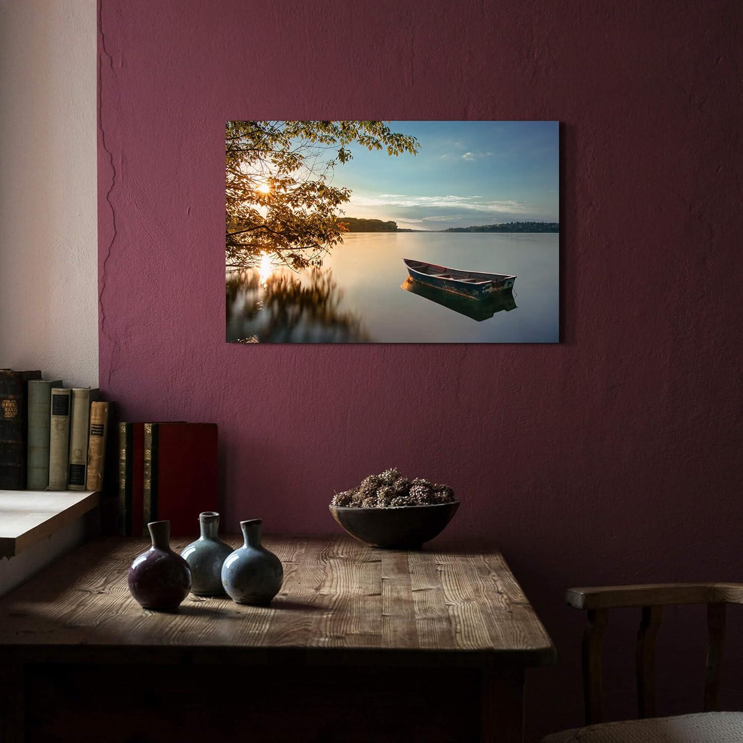 Pintura en Lienzo Lago al Atardecer 61x41 cm Decoración