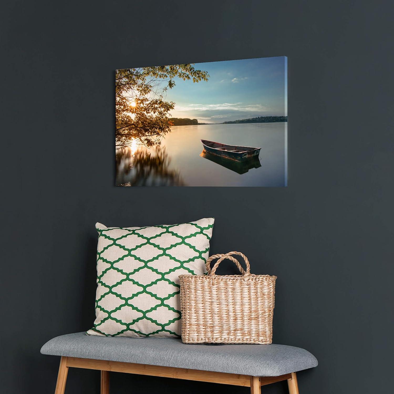 Pintura en Lienzo Lago al Atardecer 61x41 cm Decoración