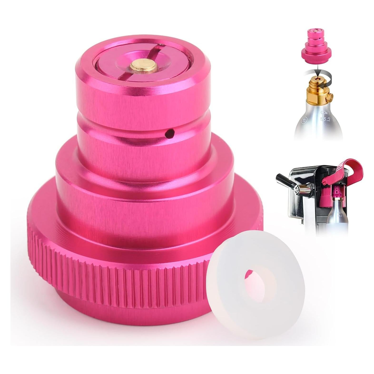 Co2 Quick Adapter for Soda Water Machine Replacement for Terra Art DUO Sparkling Water Maker,Connecting Co2 Tanks Refill Adapter Accessories for Soda Stream Bottle