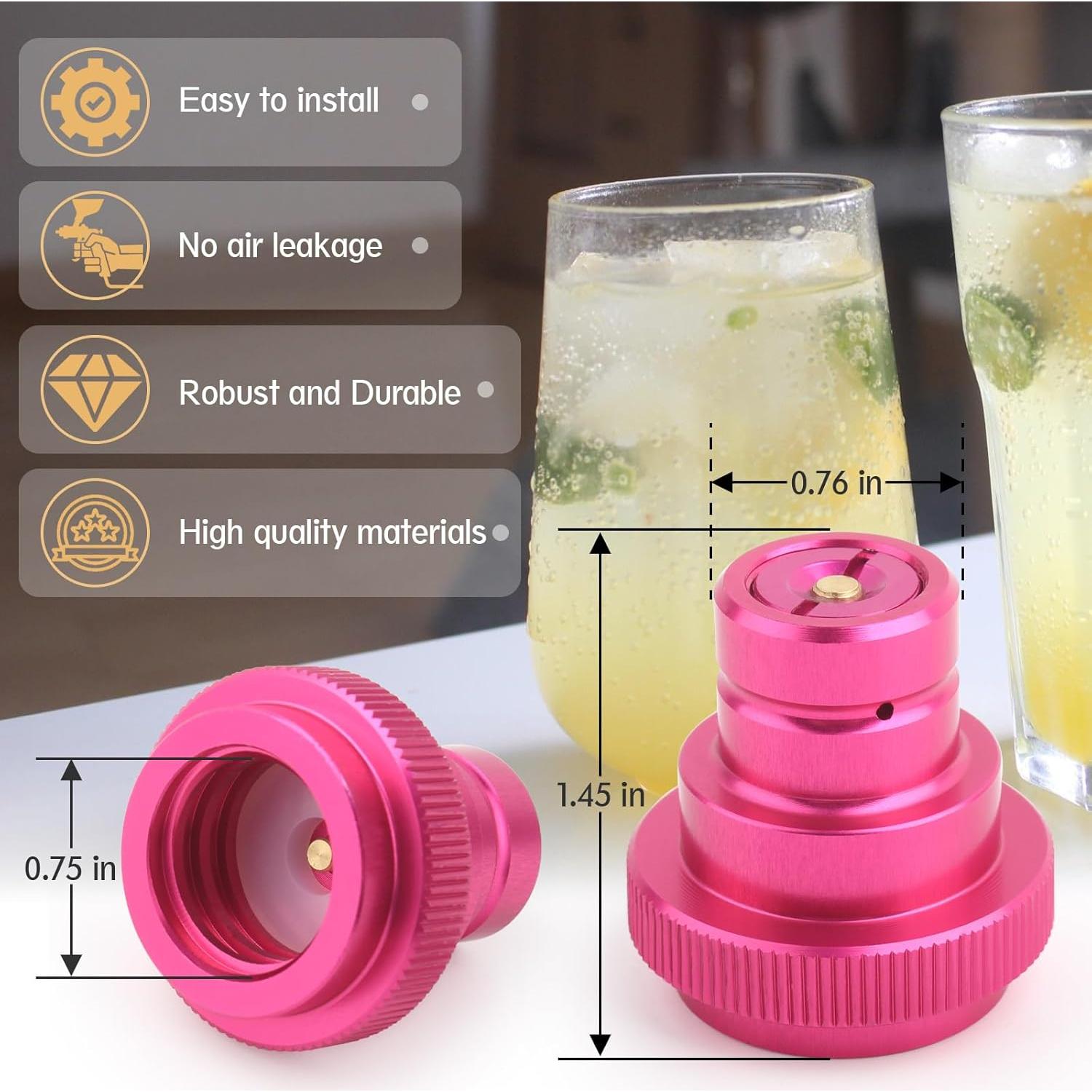 Co2 Quick Adapter for Soda Water Machine Replacement for Terra Art DUO Sparkling Water Maker,Connecting Co2 Tanks Refill Adapter Accessories for Soda Stream Bottle