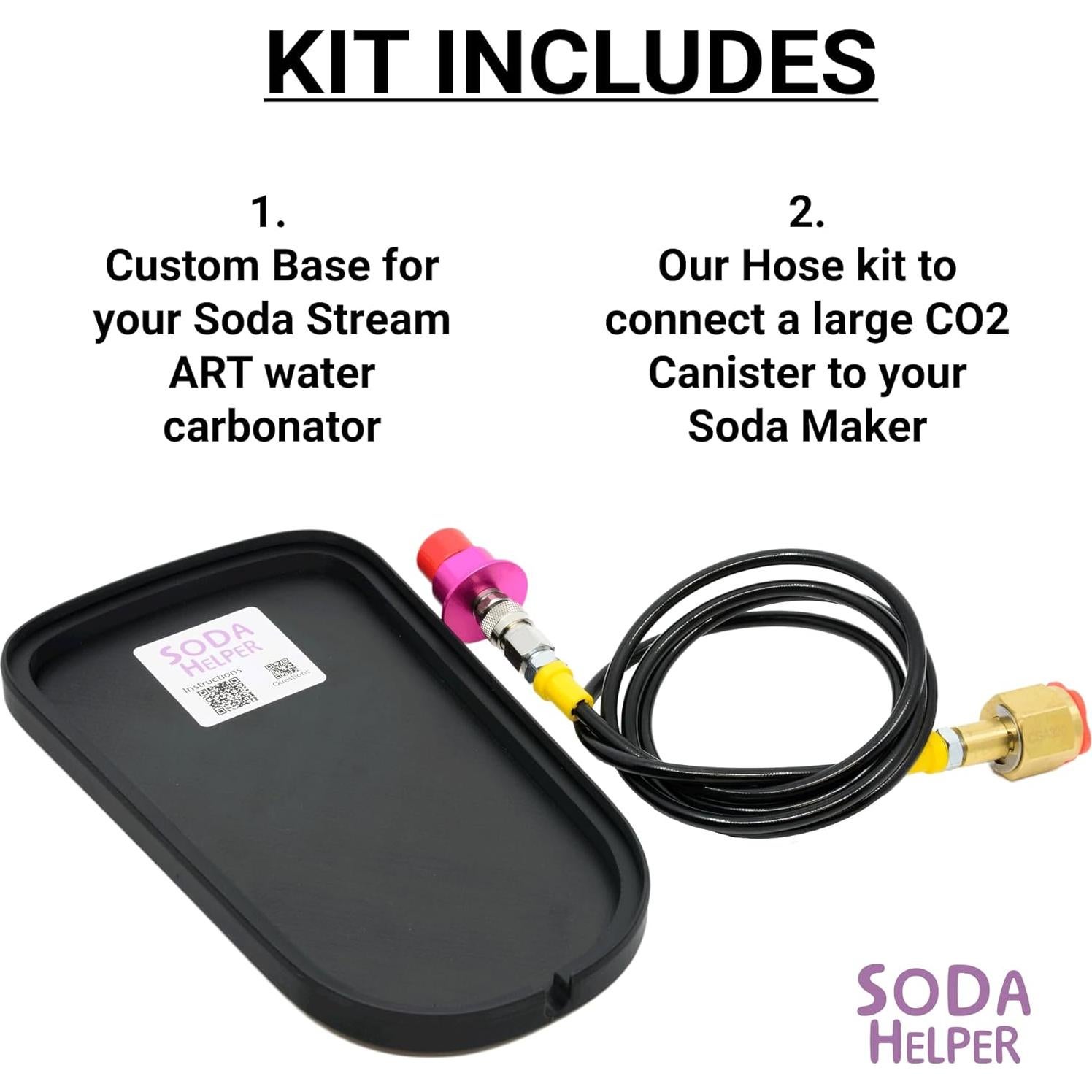 Kit de Manguera y Base Adaptador CO2 para SodaStream ART
