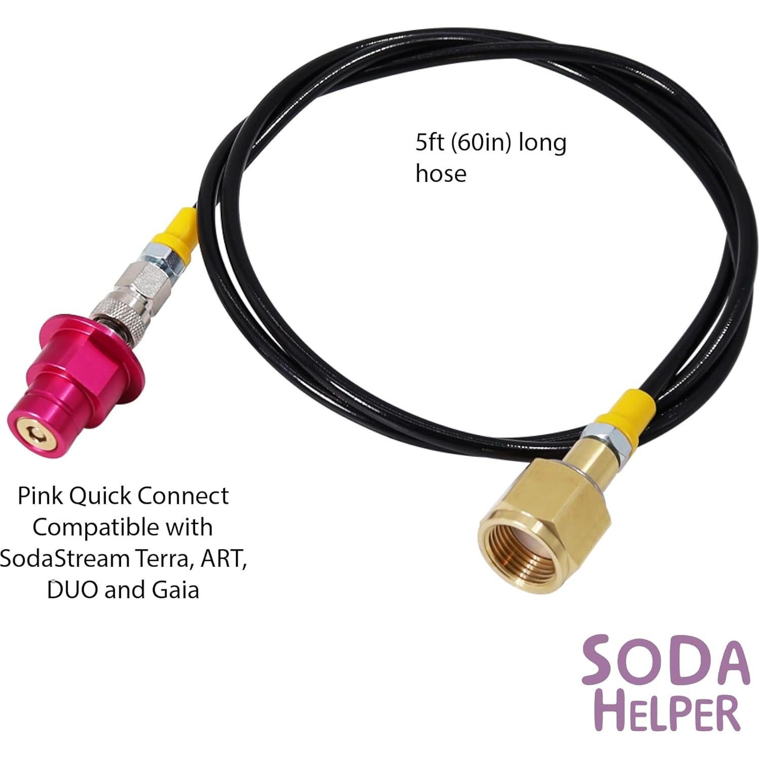 Kit de Manguera y Base Adaptador CO2 para SodaStream ART