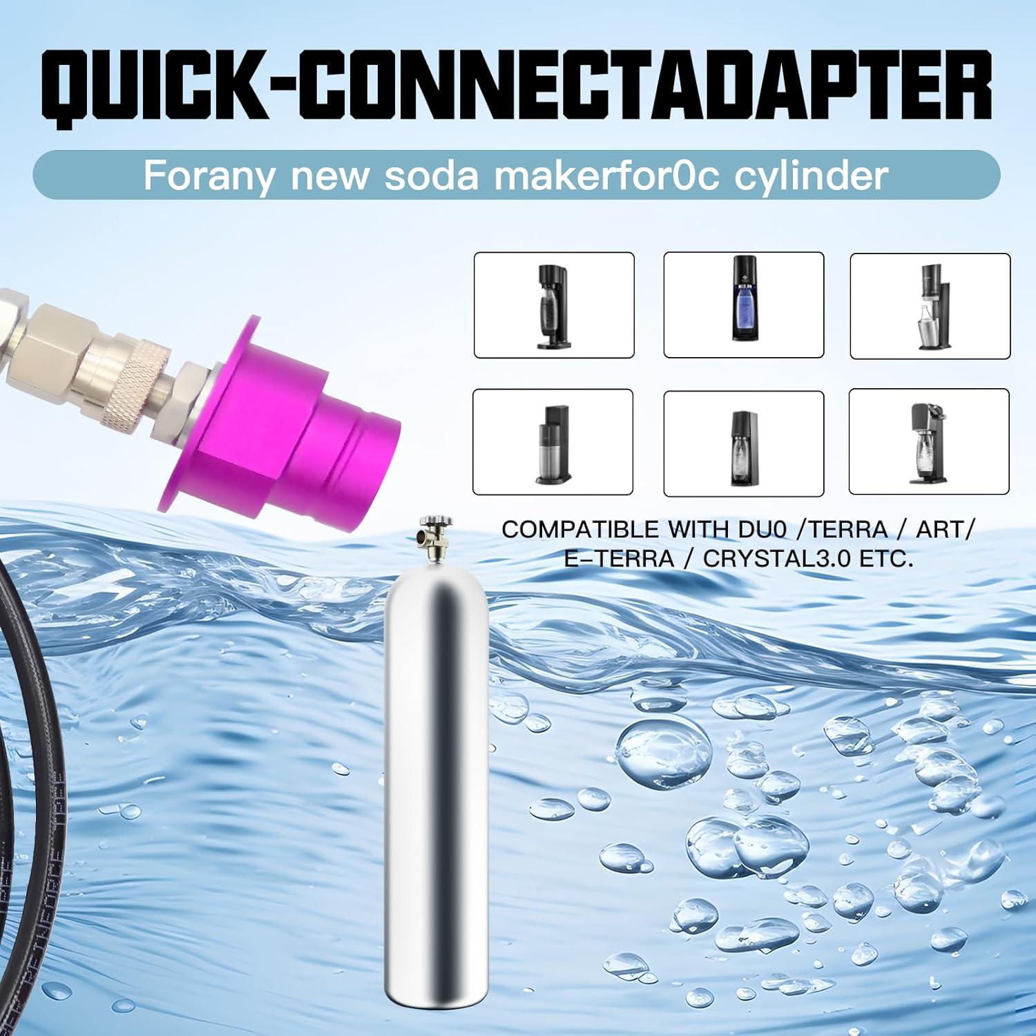 Adaptador CO2 ROVRAI para Fabricadores de Soda 60cm Negro