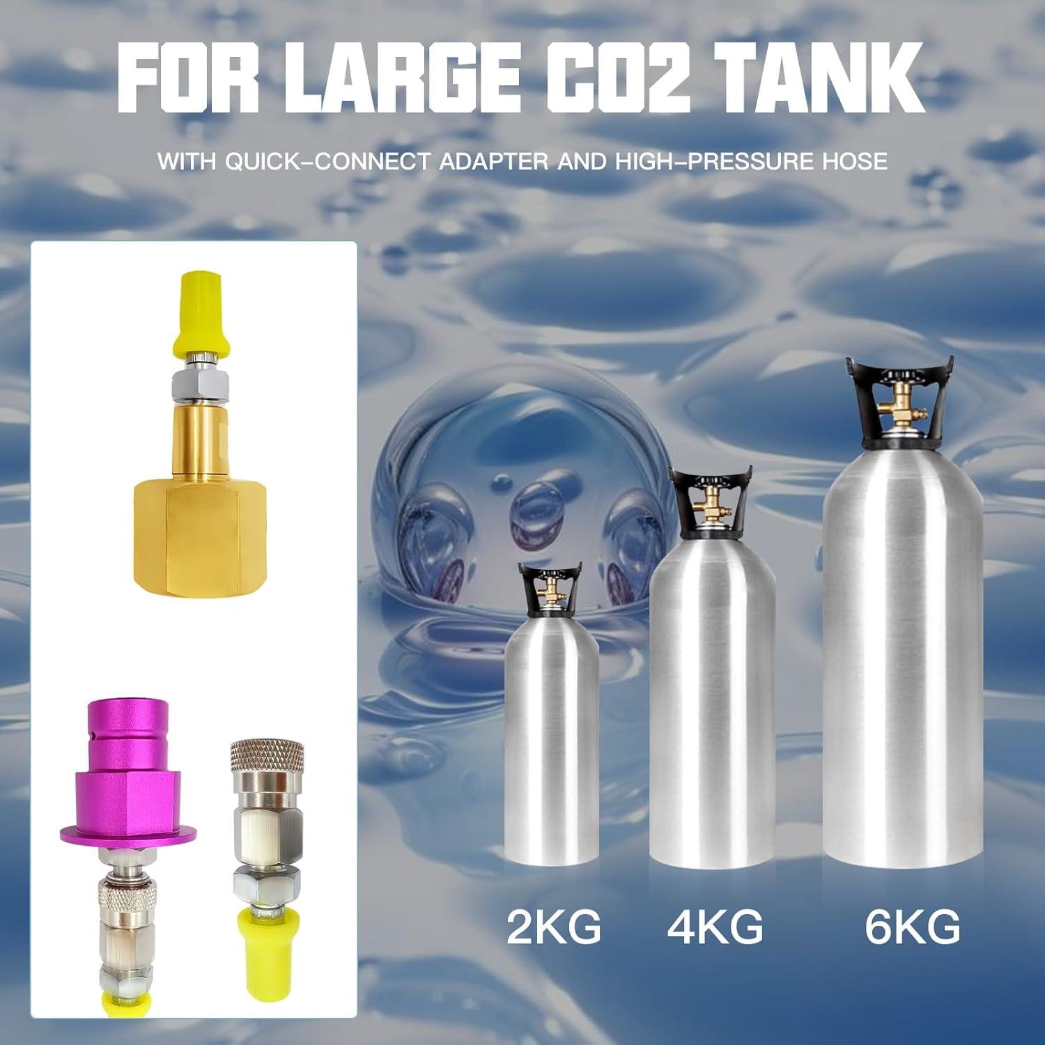 Adaptador CO2 ROVRAI para Fabricadores de Soda 60cm Negro