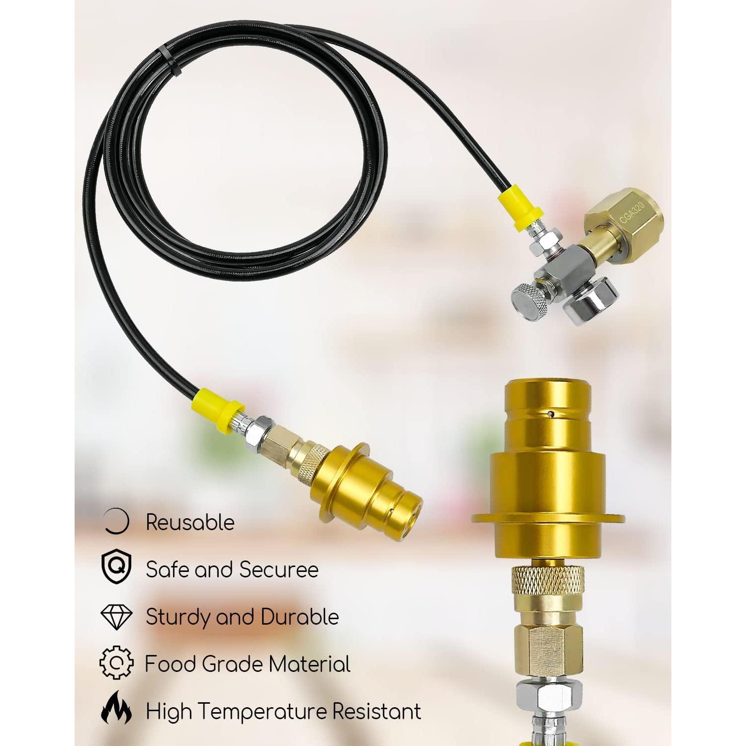 Kit Manguera Adaptadora CO2 1.5m NTSUMI para Terra Art Duo