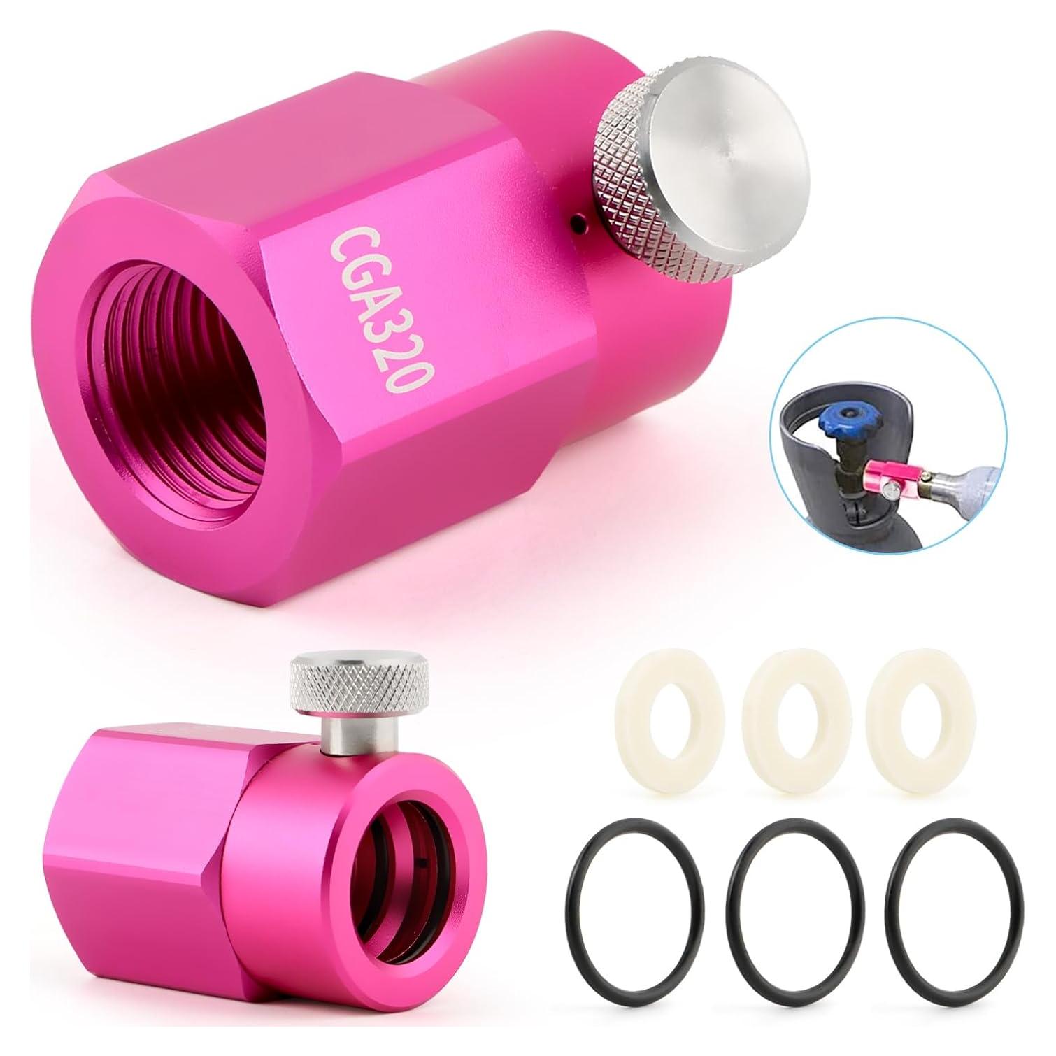 Adaptador de Recarga CO2 Rosa para Máquina Soda TERRA ART DUO