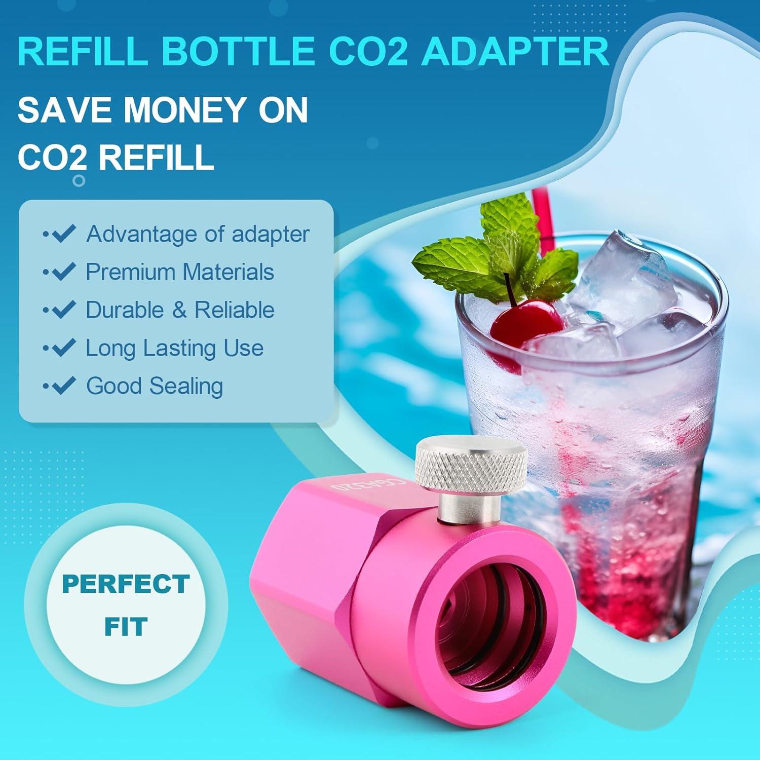 Adaptador de Recarga CO2 Rosa para Máquina Soda TERRA ART DUO