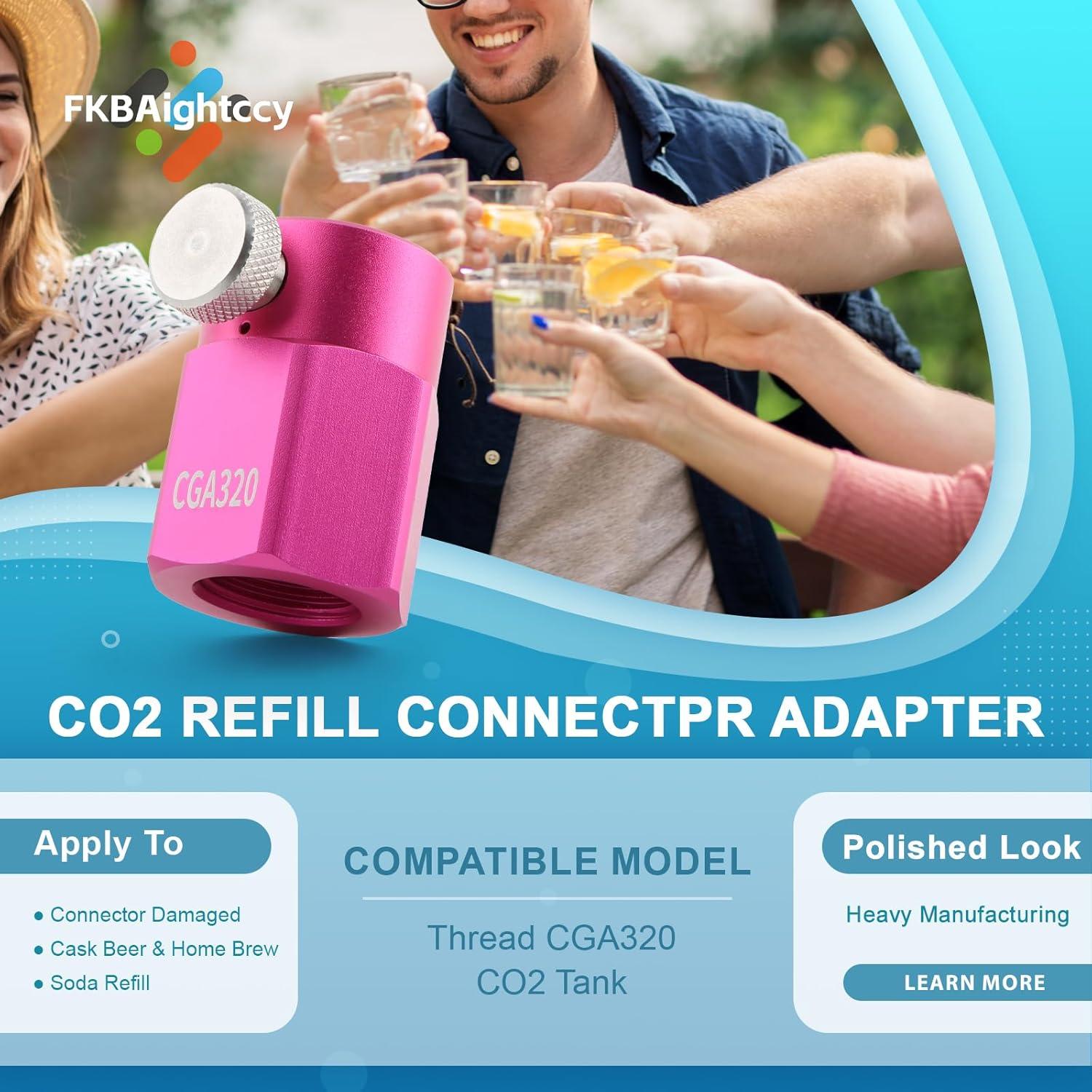 Adaptador de Recarga CO2 Rosa para Máquina Soda TERRA ART DUO