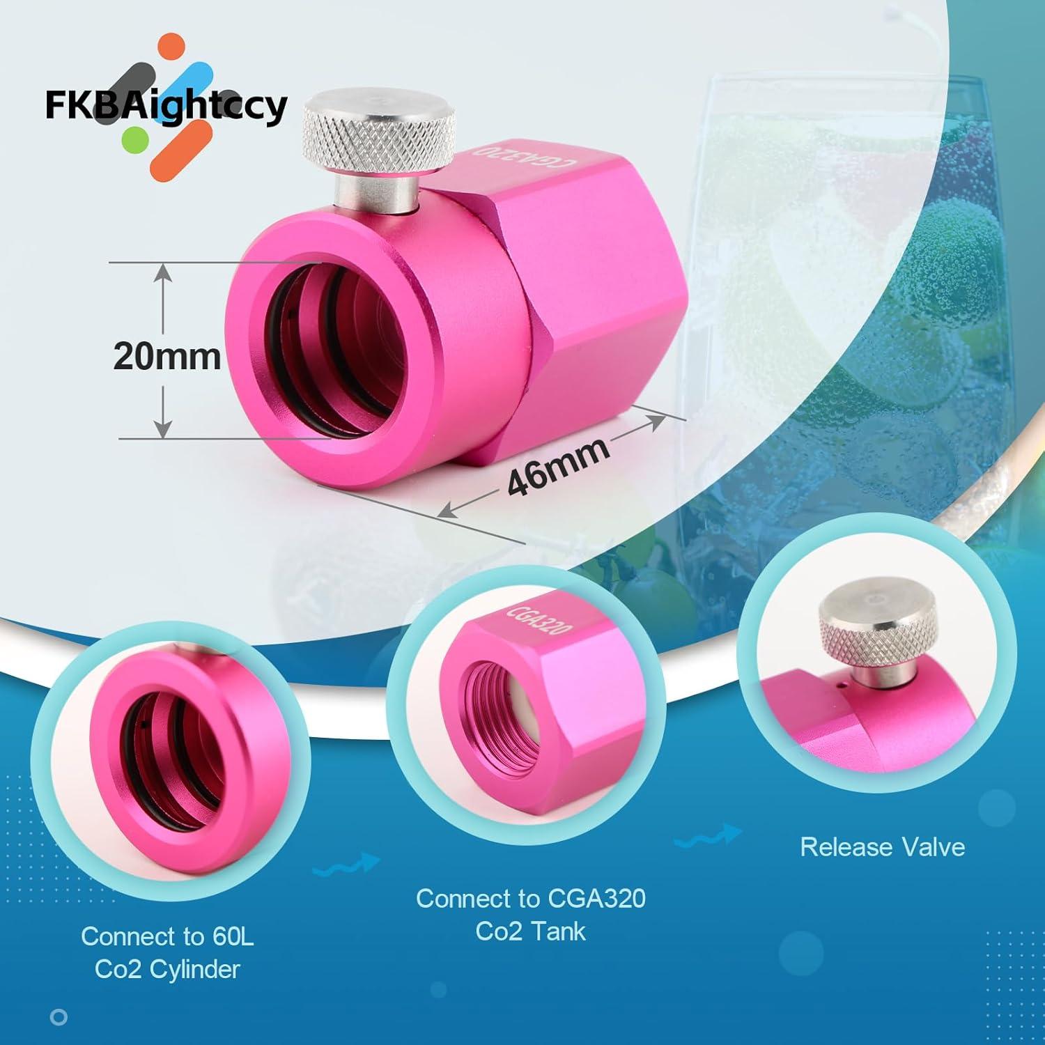 Adaptador de Recarga CO2 Rosa para Máquina Soda TERRA ART DUO